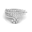0.76Ct Leaf & Floral Design Marquise And Round Cut Lab-Grown Diamond Ring