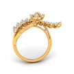 0.76Ct Leaf & Floral Design Marquise And Round Cut Lab-Grown Diamond Ring