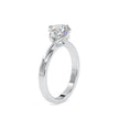 round cut solitaire lab-grown diamond ring in white gold