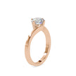 round cut bypass solitaire lab-grown diamond ring in rose gold