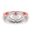 rose gold round cluster lab-grown diamond ring