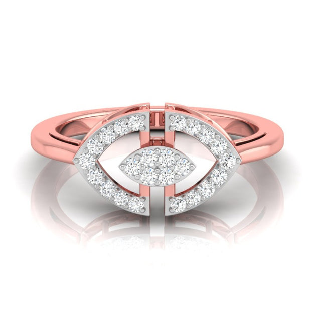 rose gold round cluster lab-grown diamond ring