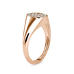 cluster bezel diamond ring in rose gold