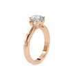 round cut solitaire lab-grown diamond ring in rose gold