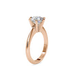 round solitaire lab-grown diamond ring in rose gold