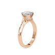 round cut solitaire lab-grown diamond ring in rose gold