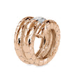 emerald cut flush set lab-grown diamond ring in rose gold