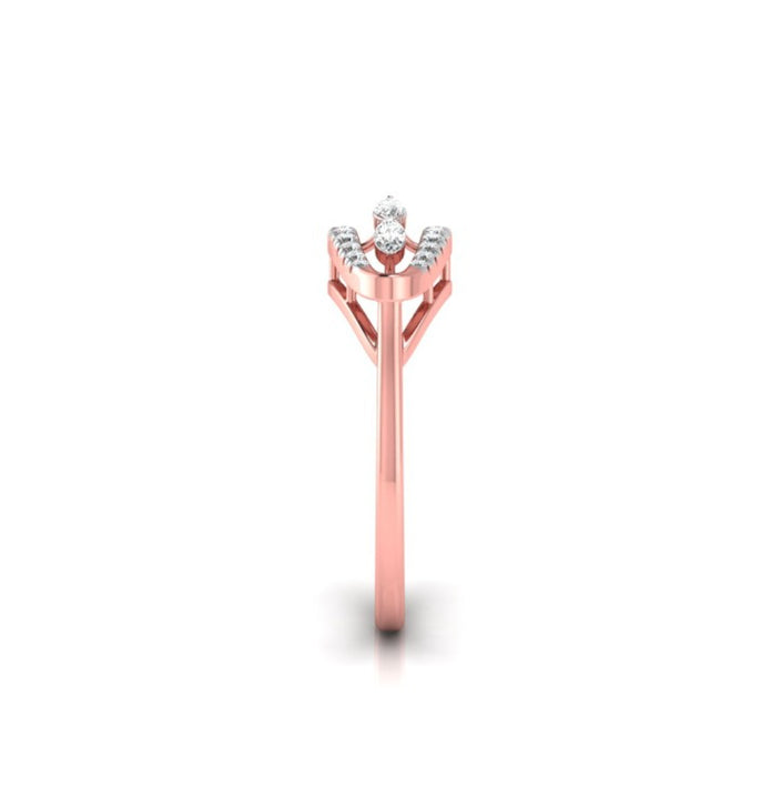 four marquise cut diamond ring in rose gold