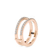 pave half eternity lab-grown diamond ring in rose gold
