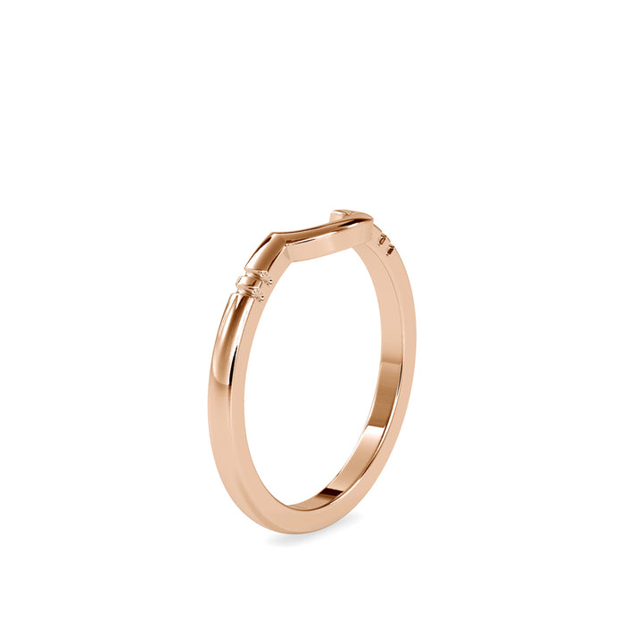 half moon shape rose gold band
