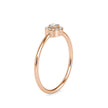 round halo lab-grown diamond ring in rose gold