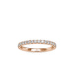 pavé half eternity lab-grown diamond ring in rose gold