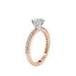 round solitaire lab-grown diamond ring in rose gold