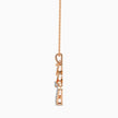 layered heart diamond pendant necklace in rose gold