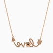 love arrow lab-grown diamond pendant necklace in rose gold