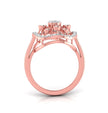 marquise cluster diamond ring in rose gold