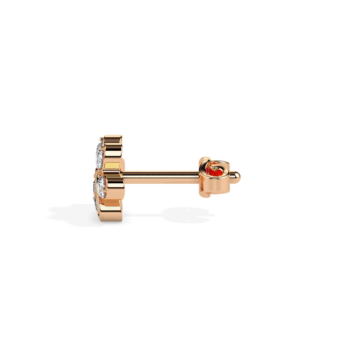 open cuff baguette diamond ring rose gold