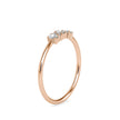 oval and round cut diamond ring in rose gold