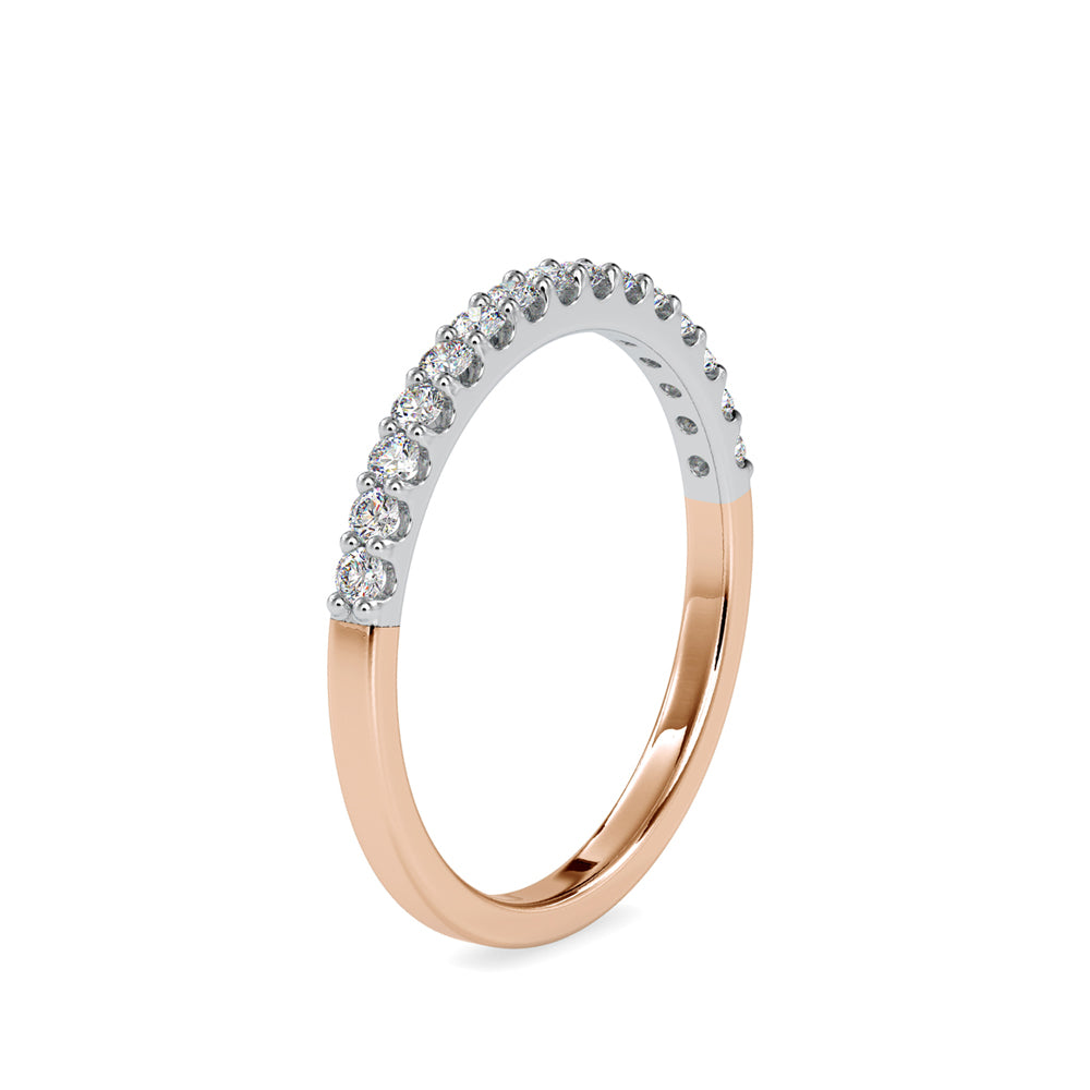 pave half eternity lab-grown diamond ring in rose gold