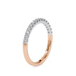 pave half eternity lab-grown diamond ring in rose gold