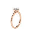 pear cut solitaire lab-grown diamond ring in rose gold
