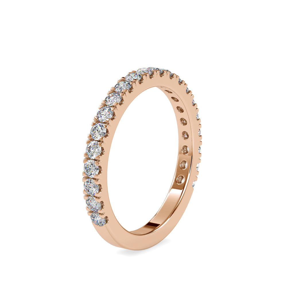 prong half eternity lab-grown diamond ring in rose gold