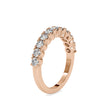 prong half eternity lab-grown diamond ring in rose gold
