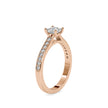 princess prong lab-grown diamond ring in rose gold