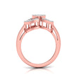 rose gold round cluster lab-grown diamond ring