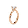 round cut solitaire lab-grown diamond ring in rose gold