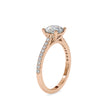 round solitaire lab-grown diamond ring in rose gold