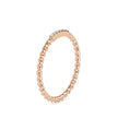 rope style pave diamond ring in rose gold