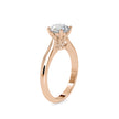 round cut prong set lab-grown diamond ring in rose gold