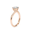 round cut solitaire lab-grown diamond ring in rose gold