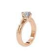 round cut solitaire lab-grown diamond ring in rose gold