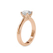 round cut solitaire lab-grown diamond ring in rose gold