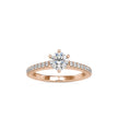 round solitaire lab-grown diamond ring in rose gold