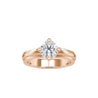 round cut solitaire lab-grown diamond ring in rose gold