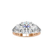 round three stone lab-grown diamond ring in rose gold