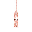 twisted circular prong lab-grown diamond pendant necklace in rose gold