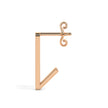 vertical bar diamond drop earrings in rose gold