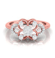 round cluster diamond ring in rose gold