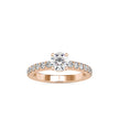 round cut solitaire lab-grown diamond ring in rose gold