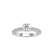 round cut solitaire lab-grown diamond ring in white gold
