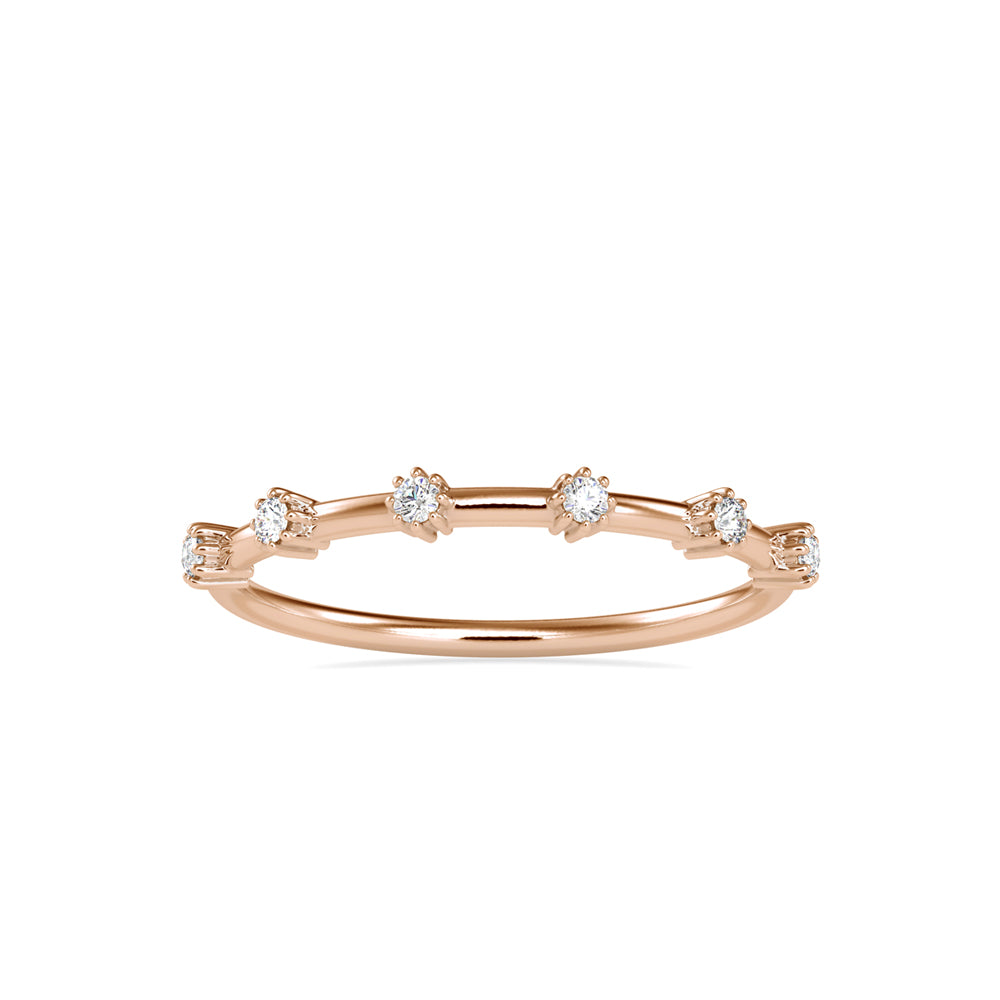 round cut prong diamond ring in rose gold
