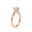 round cut solitaire lab-grown diamond ring in rose gold