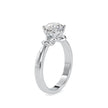 round cut solitaire lab-grown diamond ring in white gold