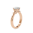 round cut solitaire lab-grown diamond ring in rose gold