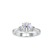 round cut solitaire lab-grown diamond ring in white gold