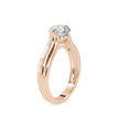 round cut solitaire lab-grown diamond ring in rose gold